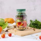 Caja de ensalada compartimentada – frescura nómada