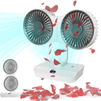 Ventilador Doble Cabezal Recargable y Ajustable