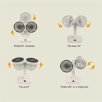 Ventilador Doble Cabezal Recargable y Ajustable