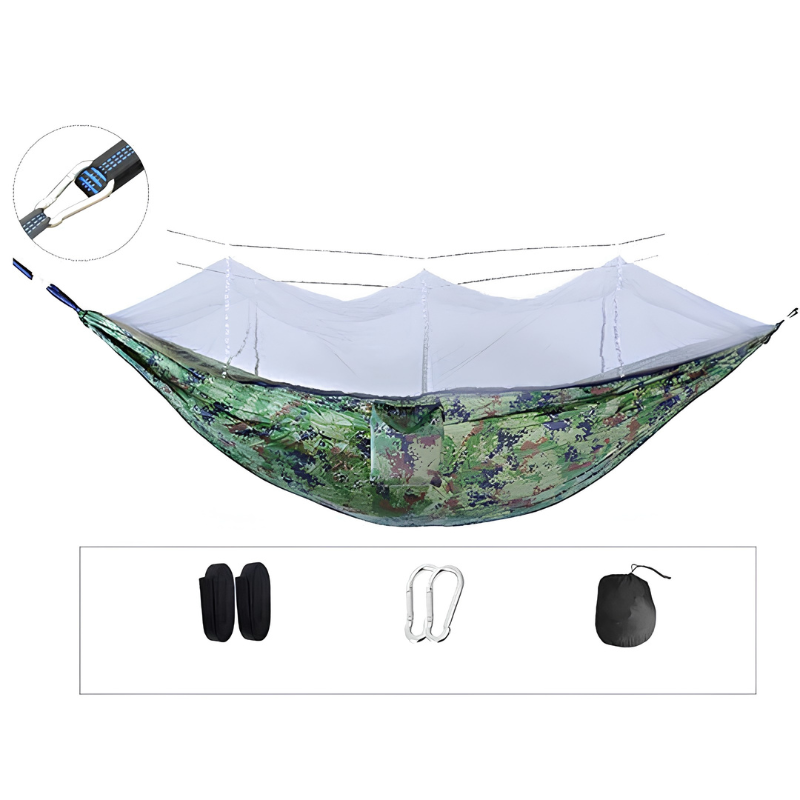 Hamaca de camping con mosquitero integrado