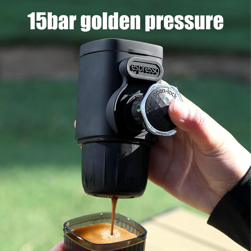 Máquina de espresso portátil — café listo en cualquier lugar