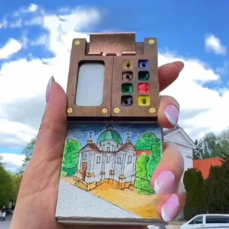 Kit de acuarelas de bolsillo para pintar en cualquier lugar
