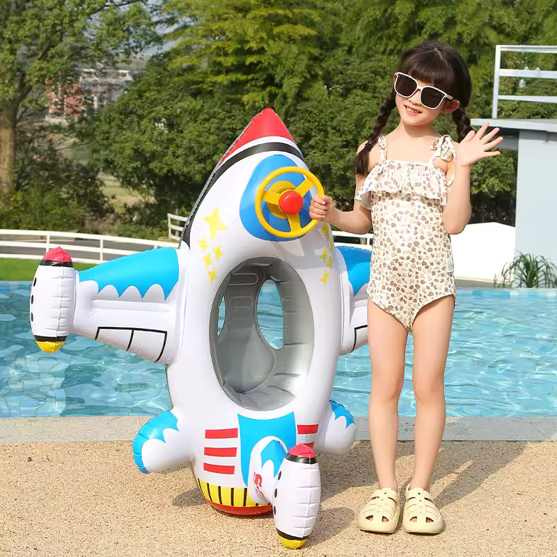 Flotador estilo avión para niños para jugar en el agua