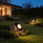 Lámpara solar exterior – iluminación estilo piedra natural