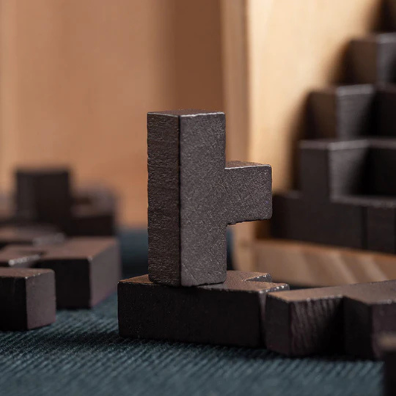 Rompecabezas cúbico 3D de madera – juego de lógica para niños