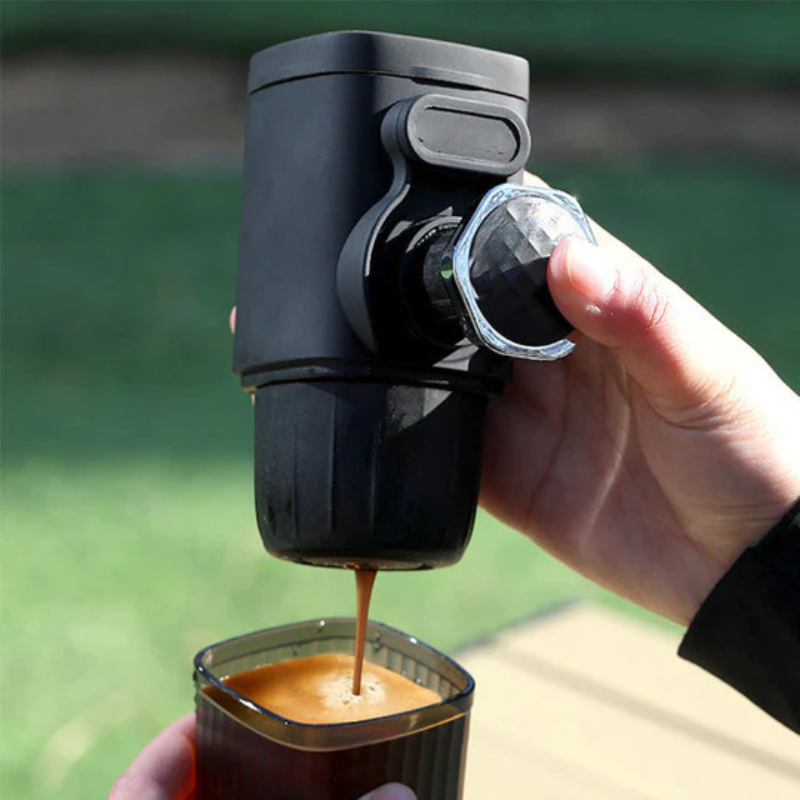 Máquina de espresso portátil — café listo en cualquier lugar