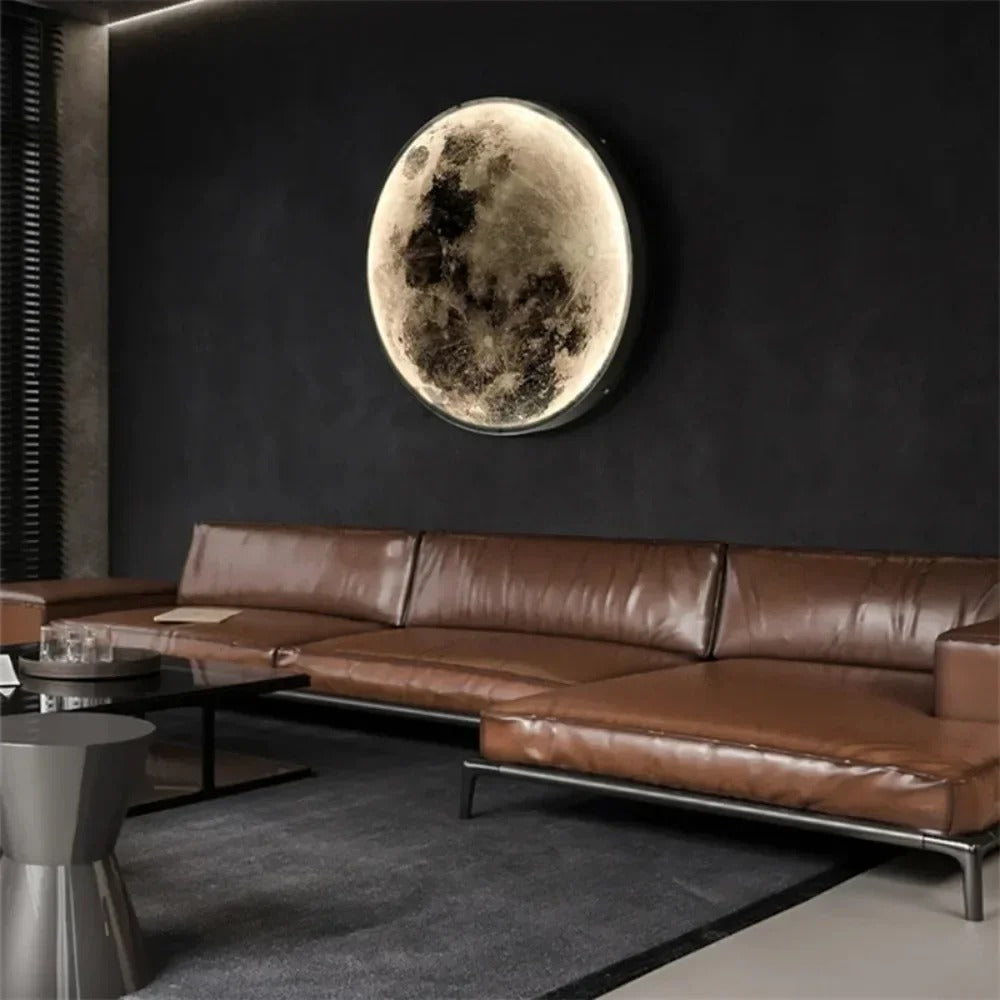 LunaGlow - Lámpara de pared LED minimalista en forma de luna para un ambiente acogedor