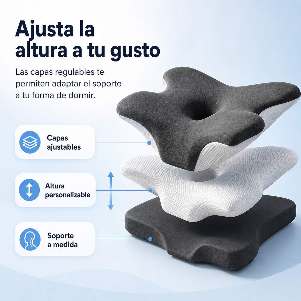 Almohada cervical ajustable para alivio del dolor