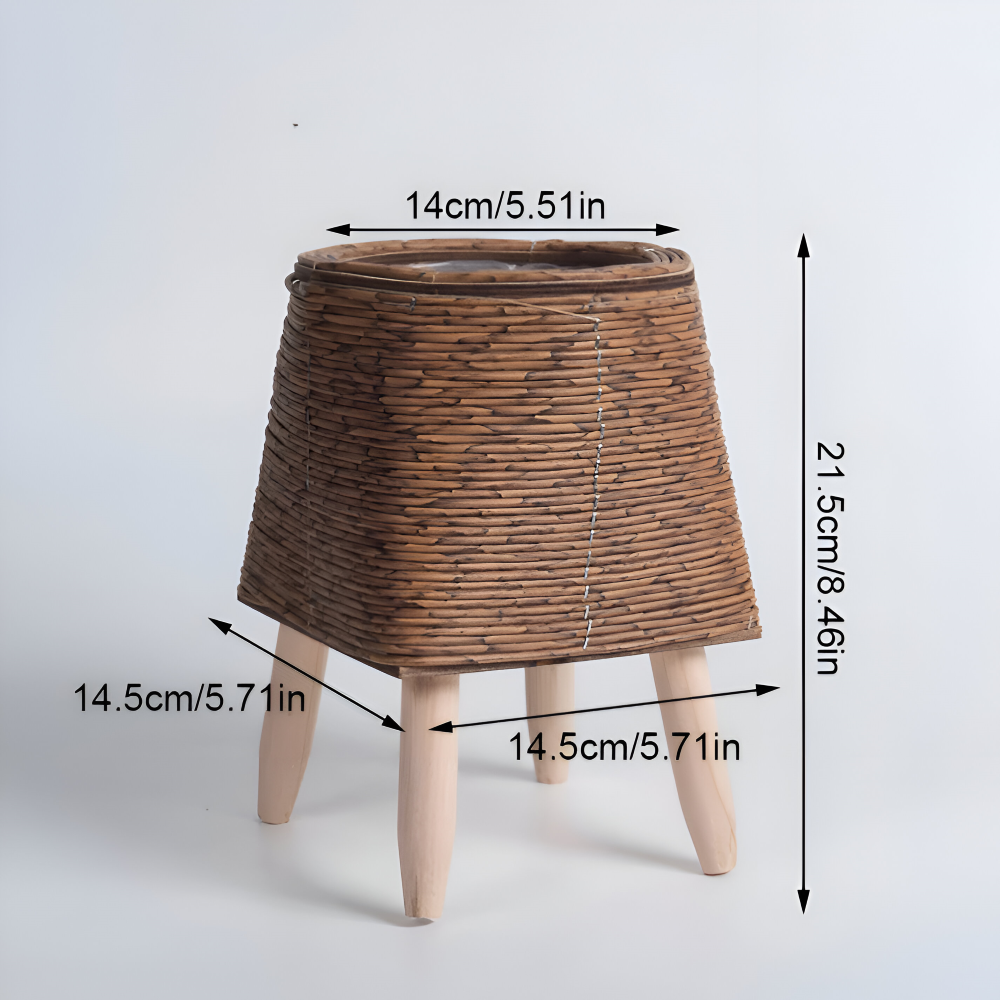 Maceta de Rattan Artificial de Estilo Rústico