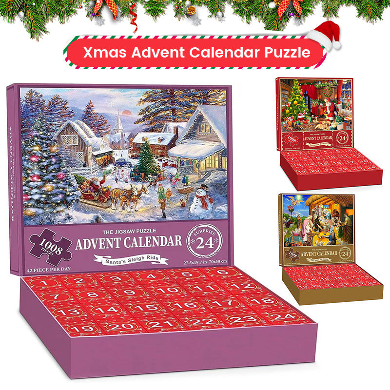 1000PCS Rompecabezas de Navidad Calendario de Adviento - Regalo de Navidad