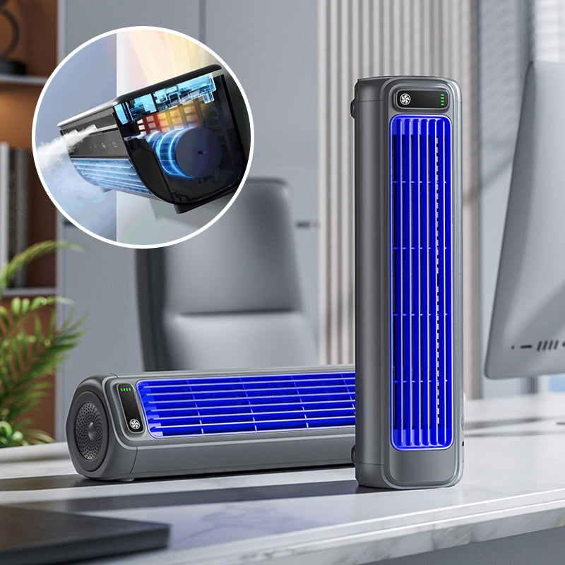 Lisslune | AirWave – Aire Acondicionado Portátil Recargable con 12 Horas de Autonomía