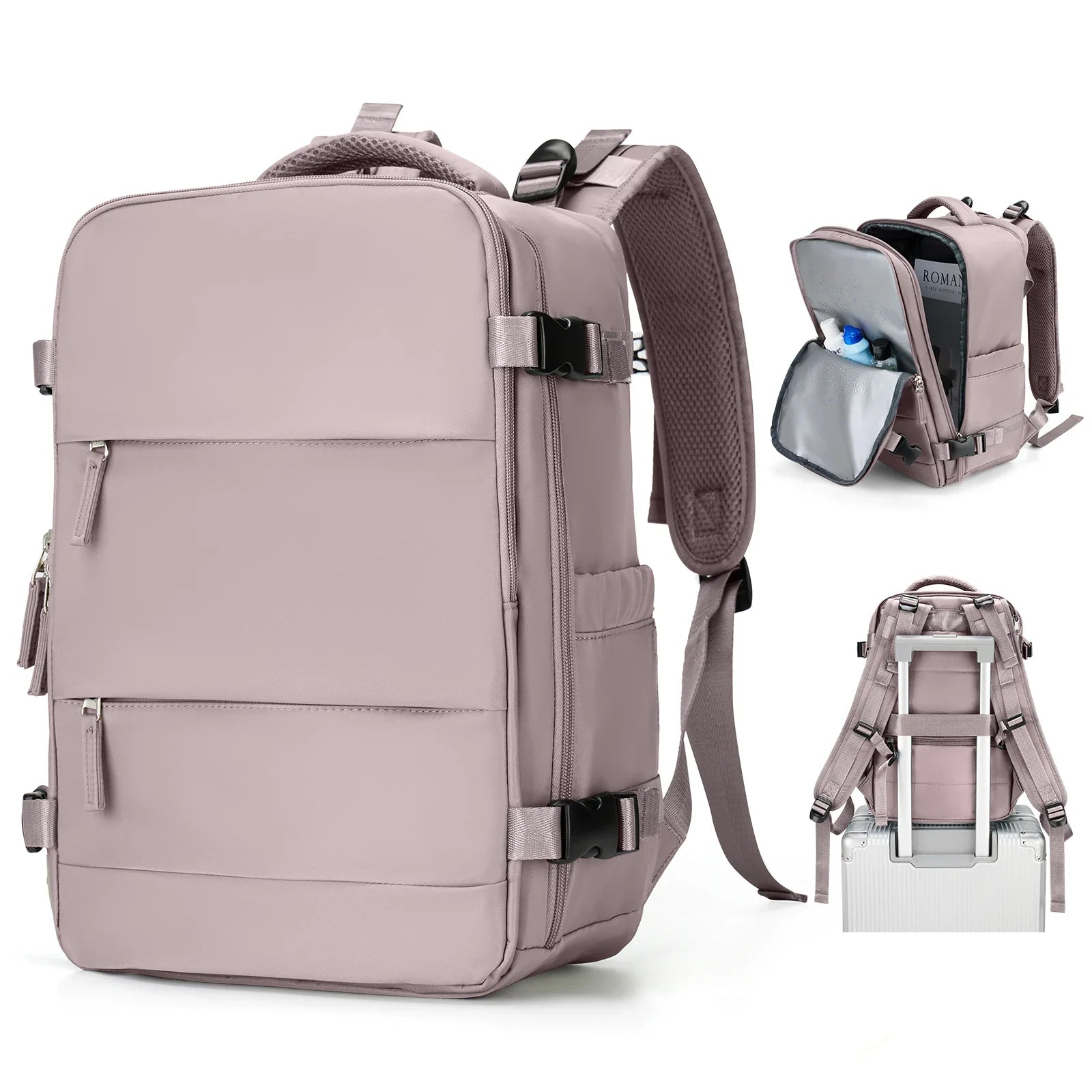 Mochila de viaje Travomate | Impermeable y versátil | Compartimento para laptop de 15,6" | Gran capacidad con separación húmeda-seca