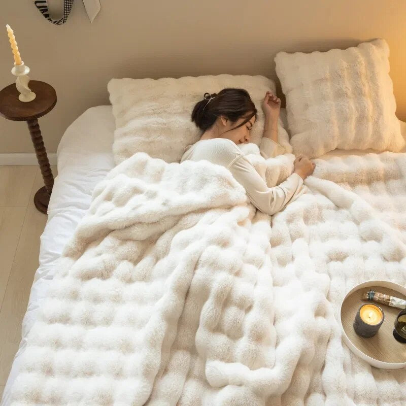 Manta Flauschdecke SnuggleSoft | Reversible | Calidez durante todo el año | Forro polar