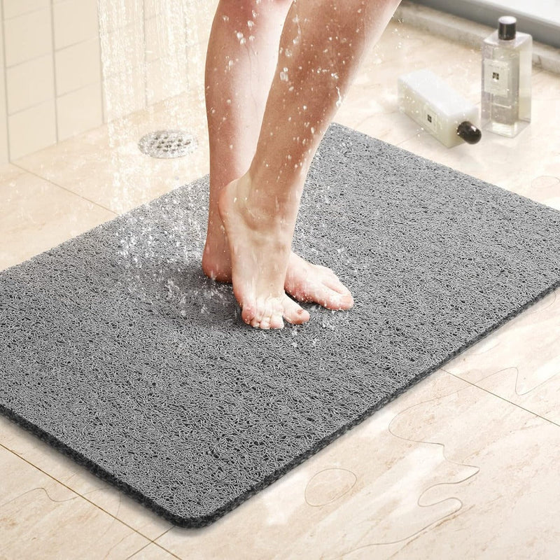 AquaGrip Alfombrilla de Ducha Antideslizante | De Secado Rápido y Recortable | Diseño Higiénico de Drenaje