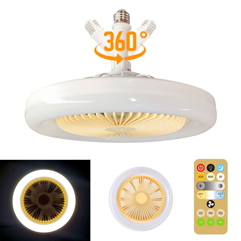 Ventilador de Techo Ajustable con Luz