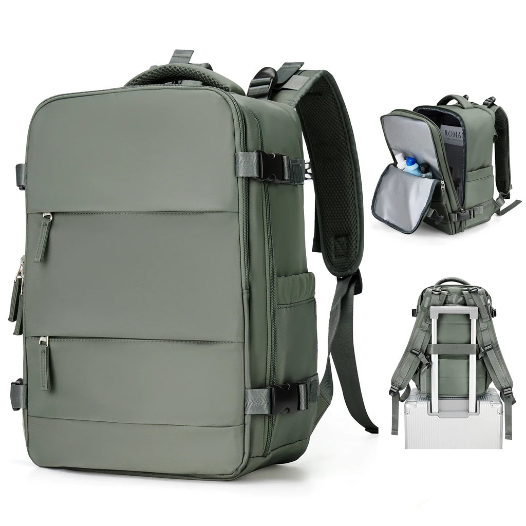 Mochila de viaje Travomate | Impermeable y versátil | Compartimento para laptop de 15,6" | Gran capacidad con separación húmeda-seca