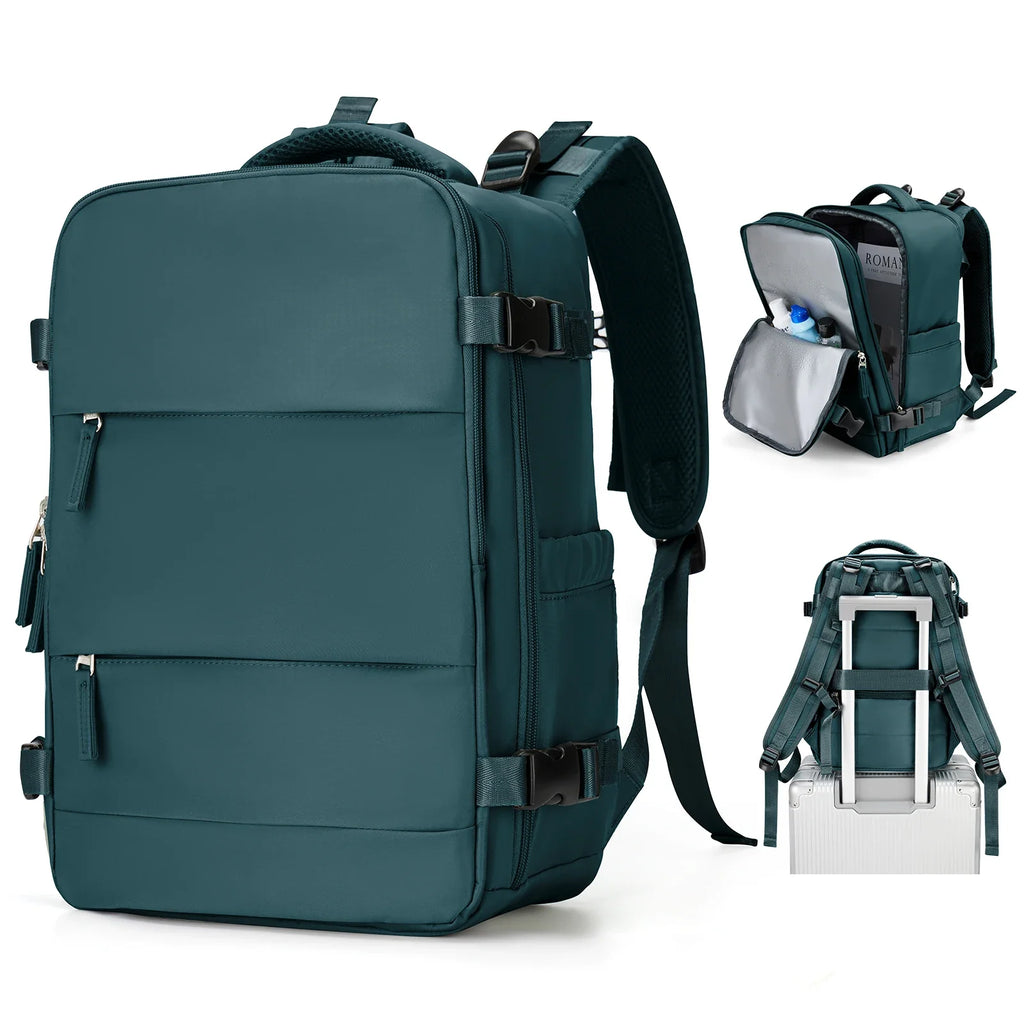 Mochila de viaje Travomate | Impermeable y versátil | Compartimento para laptop de 15,6" | Gran capacidad con separación húmeda-seca