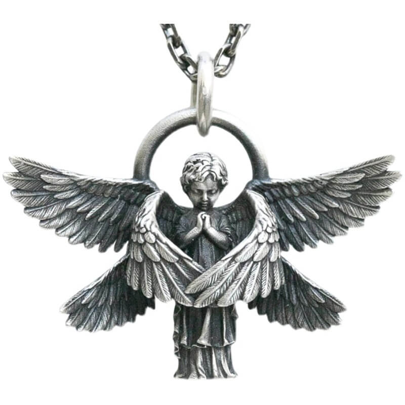 Collar con colgante de ángel