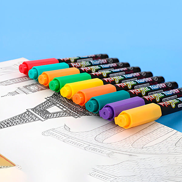 ArtFlow - Set de marcadores acrílicos de 12 piezas | 50% DESCUENTO