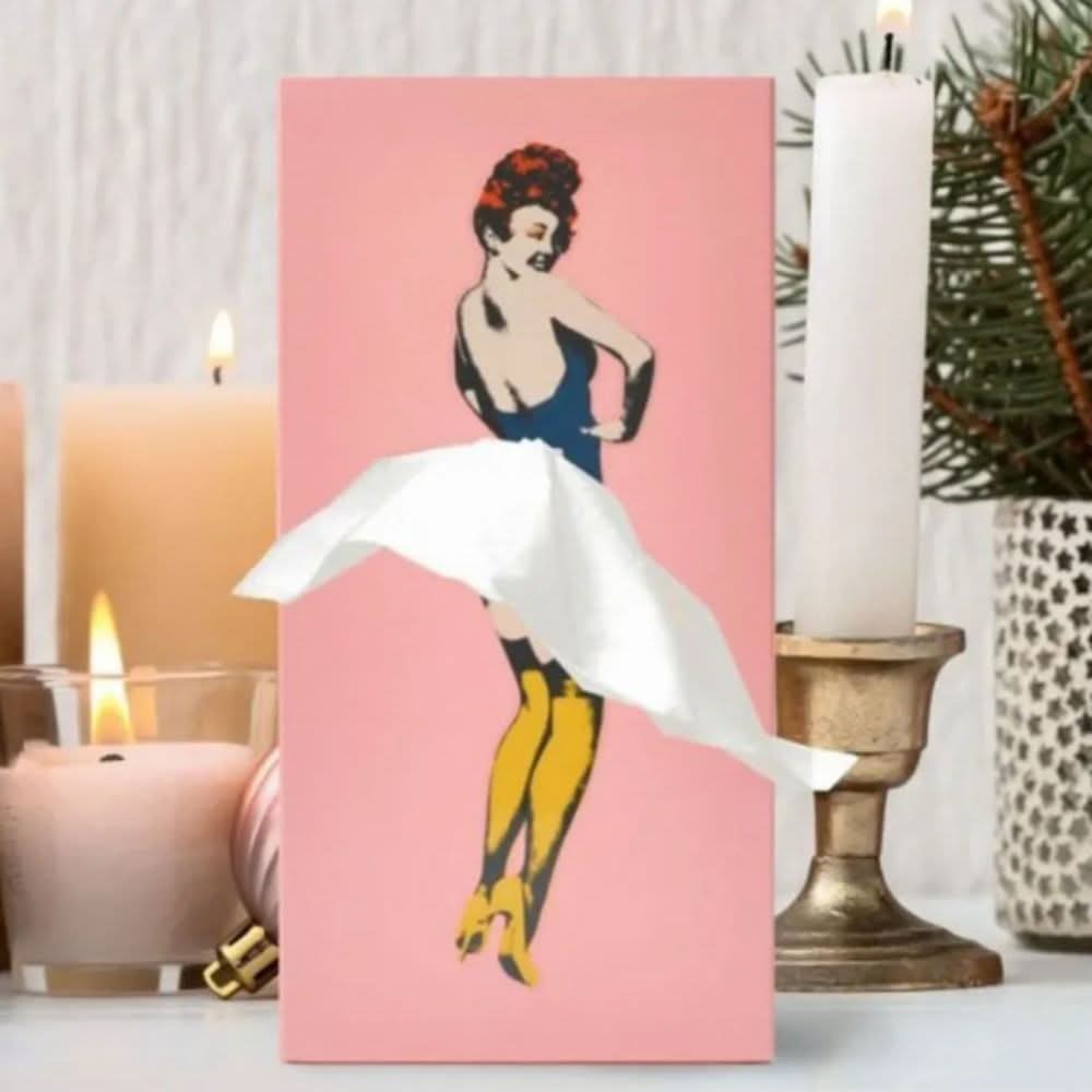 TISSUDANCE – Caja de pañuelos con diseño juguetón para decoración creativa del hogar