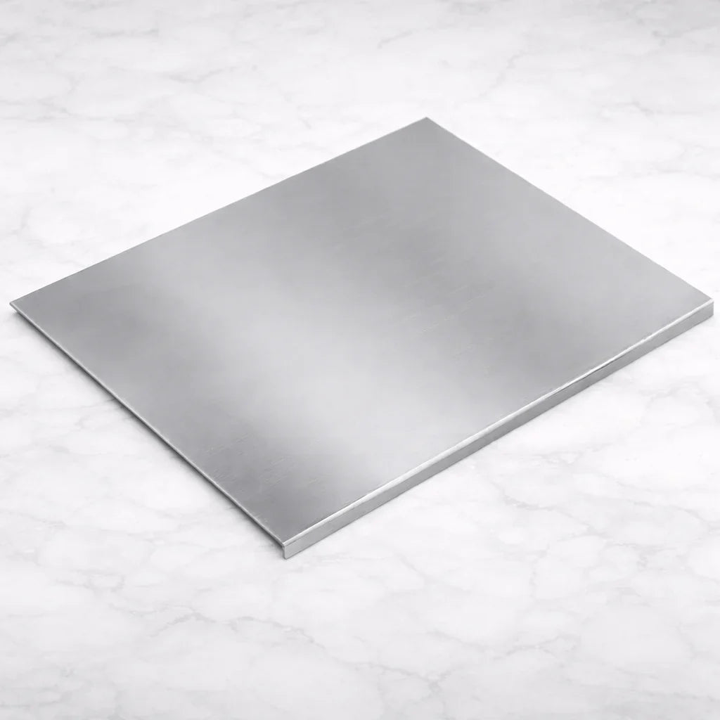 Tabla de cortar de acero inoxidable antideslizante para cocina y repostería