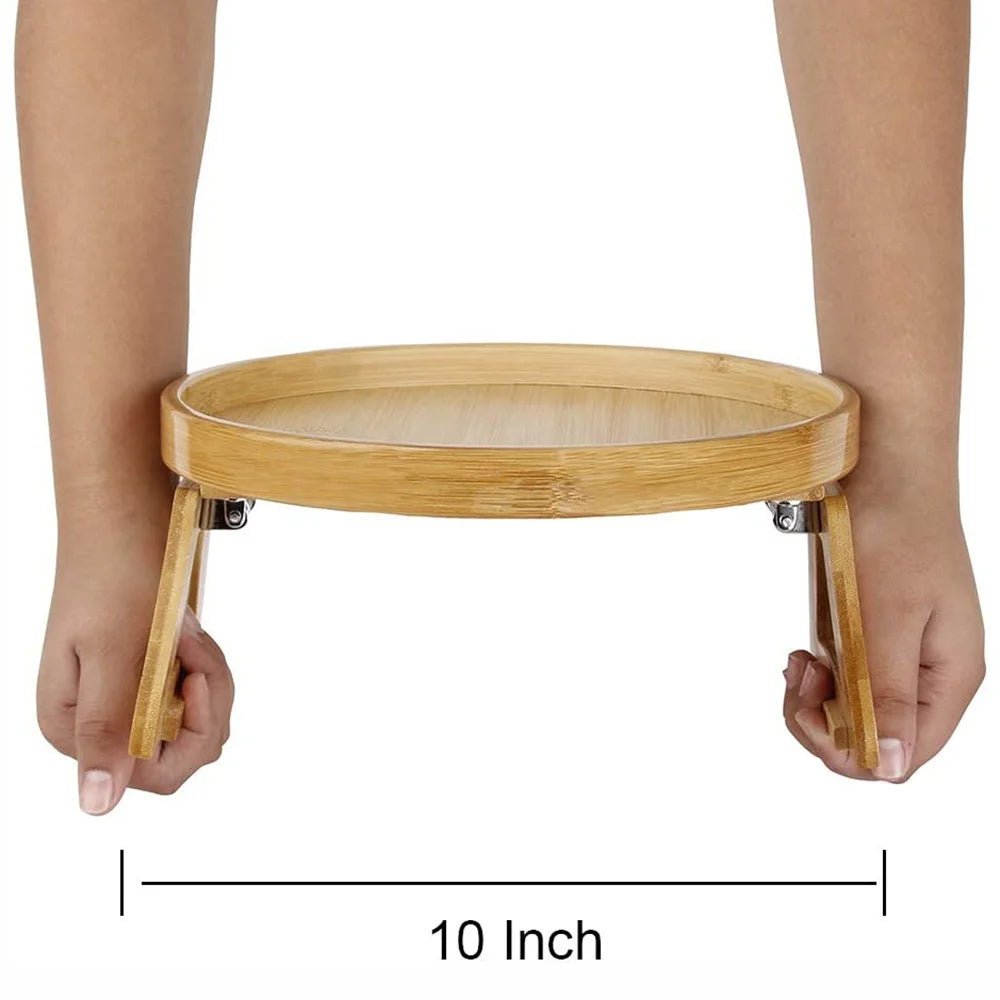 COMFORTCLIP – Soporte de madera natural para bebidas y snacks que se coloca en el reposabrazos