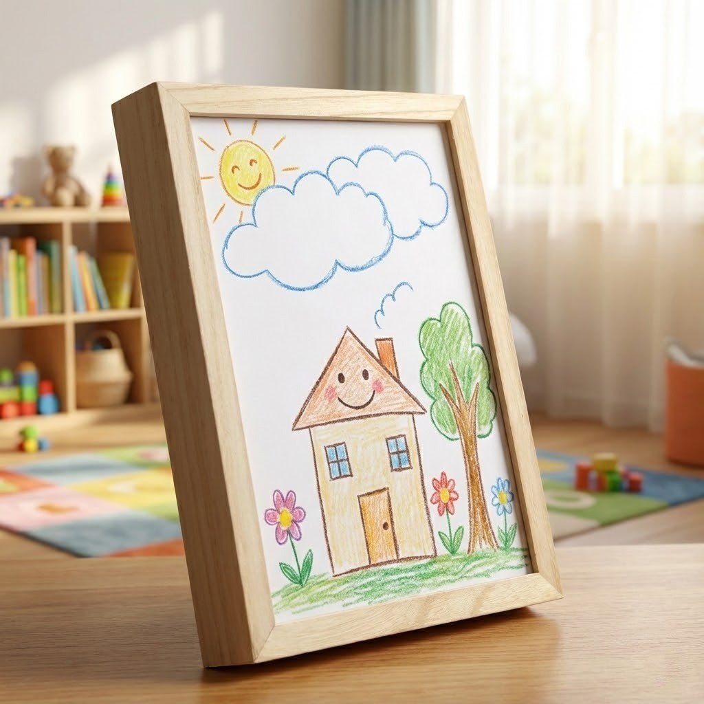 SKETCHBOX – Cadre d'affichage en bois avec espace de rangement intégré