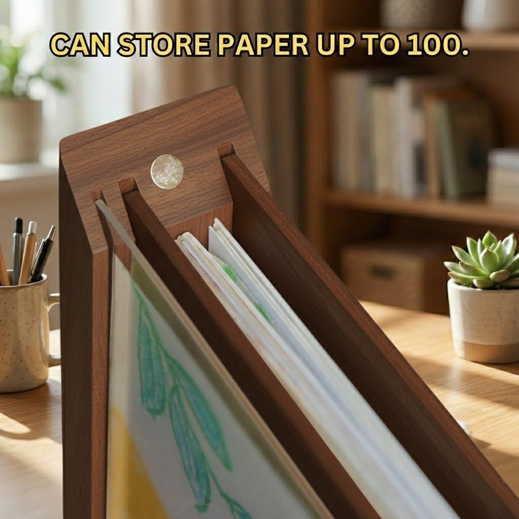 SKETCHBOX – Cadre d'affichage en bois avec espace de rangement intégré