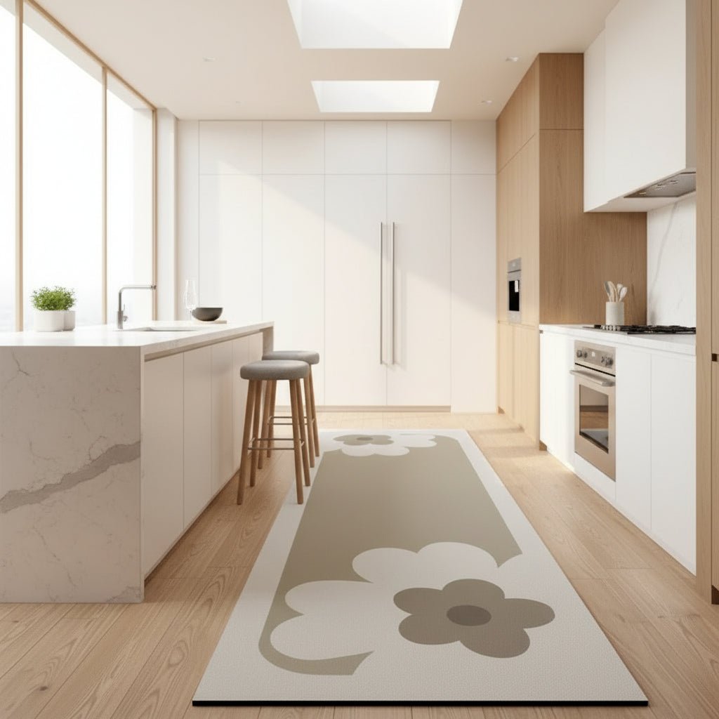 KITCHENEASE – Alfombra de cocina anti-fatiga con superficie absorbente y antideslizante