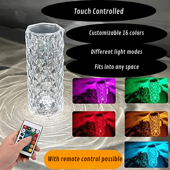 Lámpara LED decorativa estilo cristal