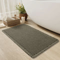 AbsorbEase | Alfombrilla de baño tipo waffle con flecos – Secado rápido y antideslizante