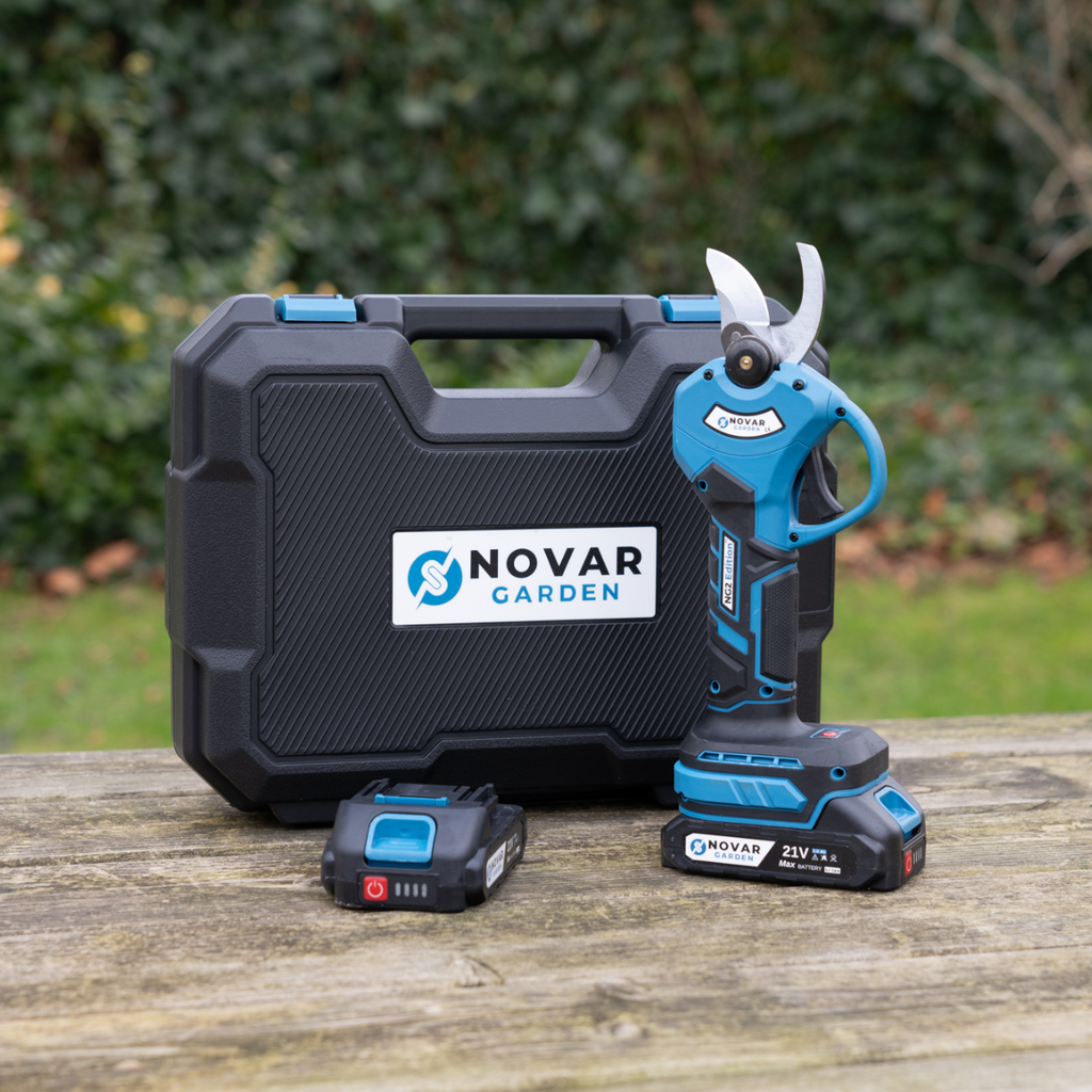 NovarGarden® Tijera sin esfuerzo Pack NG2 - Incl. Estuche & 4 Baterías