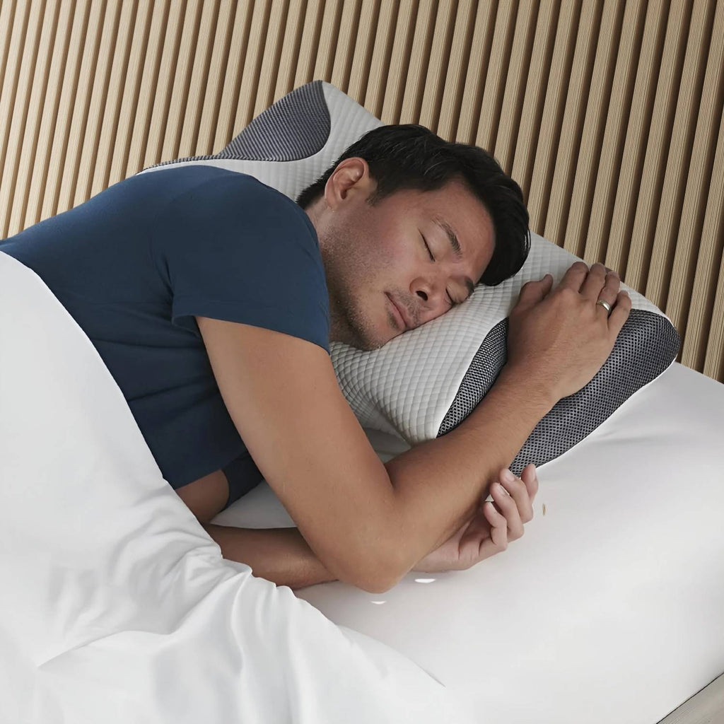 Cojín de Espuma Viscoelástica de Confort Adaptativo – Asegura la Alineación Correcta del Cuello y los Hombros – Tejido Transpirable para una Mejora del Flujo de Aire