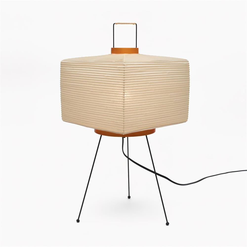Lámpara de Mesa Minimalista Akari 7A con Pantalla de Papel Washi Plegado a Mano