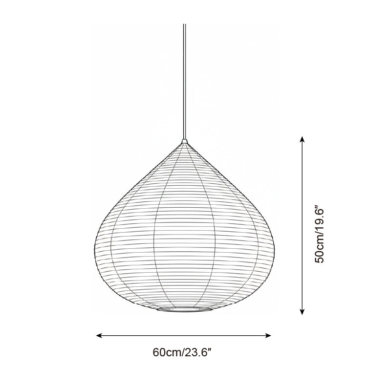 Lámpara Colgante Akari Castaño - Brillo Ambiental Cálido para Iluminación de Cocina