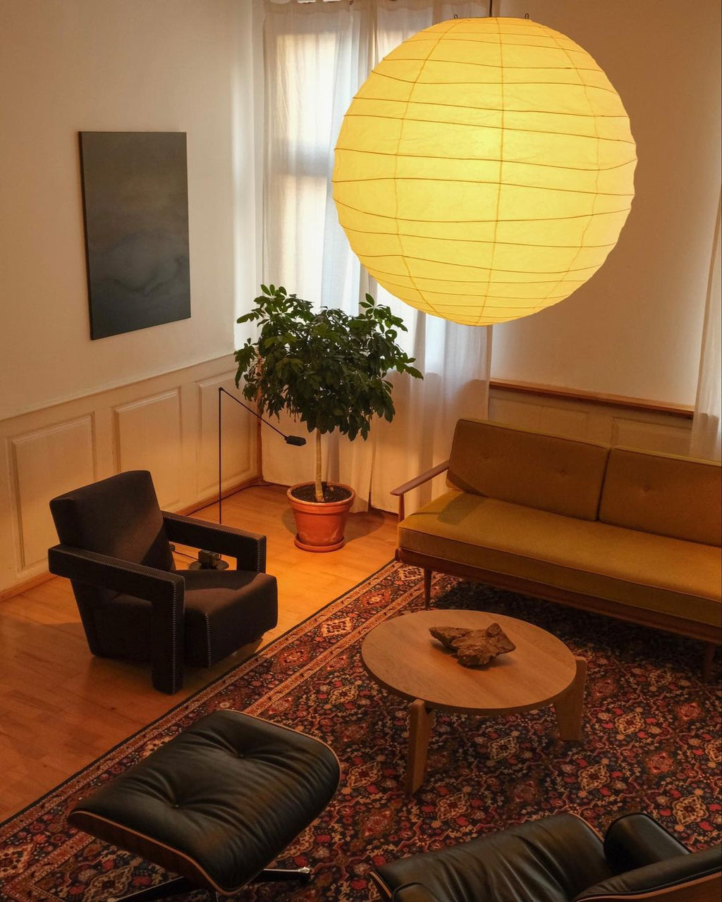 Lámpara Colgante Akari D Series - Lámpara Japonesa con Pantalla de Washi para Iluminación Elegante