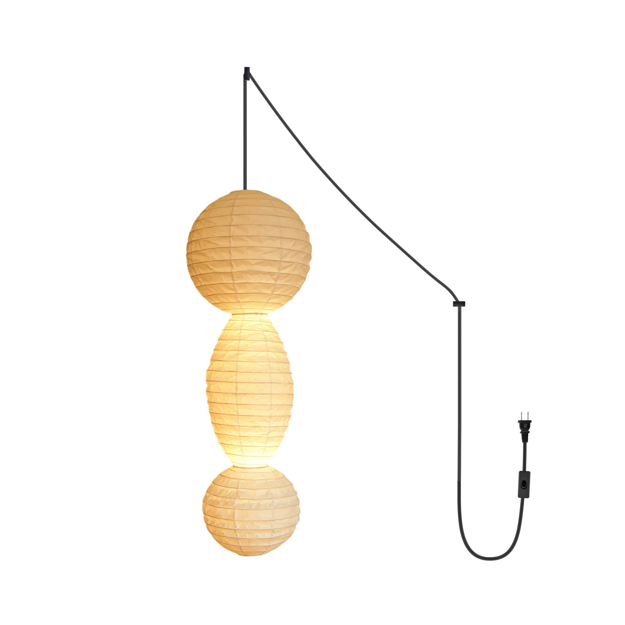 Akari Tayo - Lámpara Colgante Elegante con Pantalla de Papel Washi