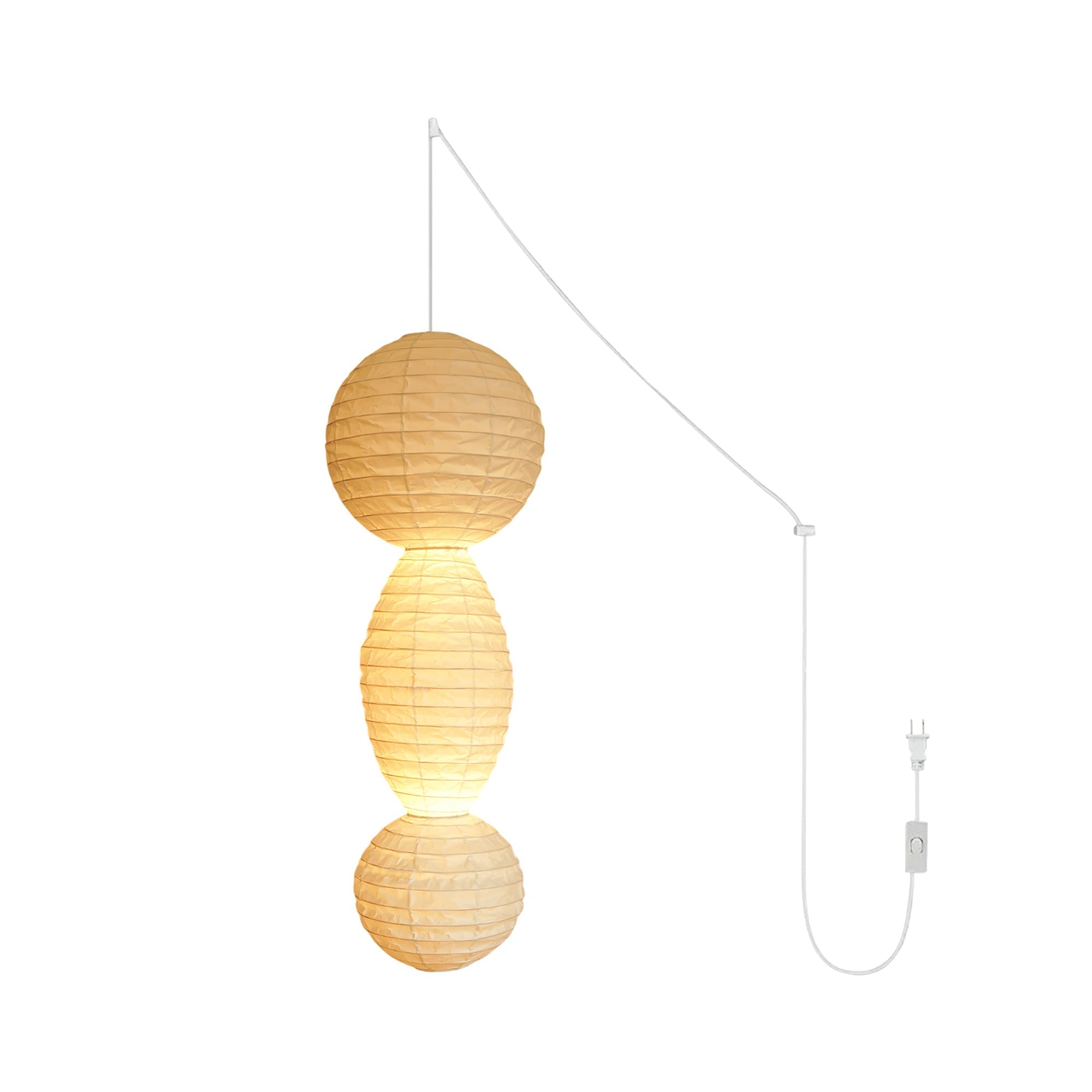 Akari Tayo - Lámpara Colgante Elegante con Pantalla de Papel Washi