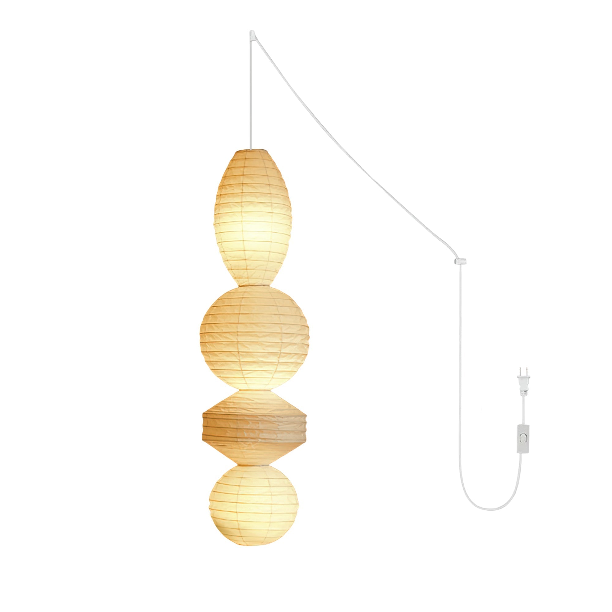 Akari Tayo - Lámpara Colgante Elegante con Pantalla de Papel Washi