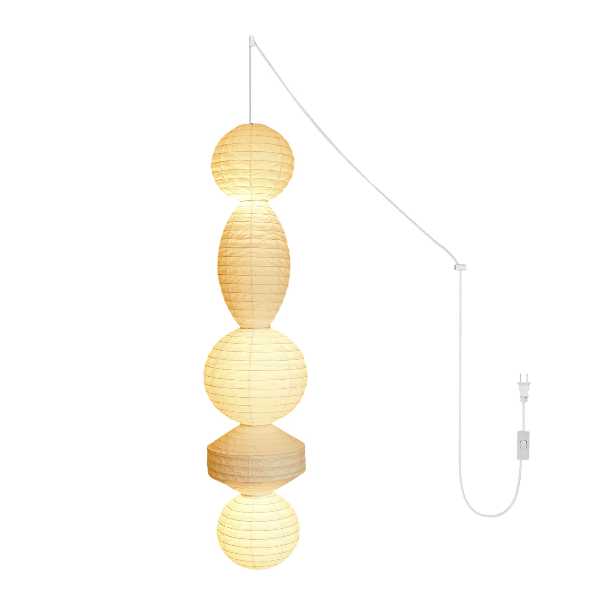 Akari Tayo - Lámpara Colgante Elegante con Pantalla de Papel Washi
