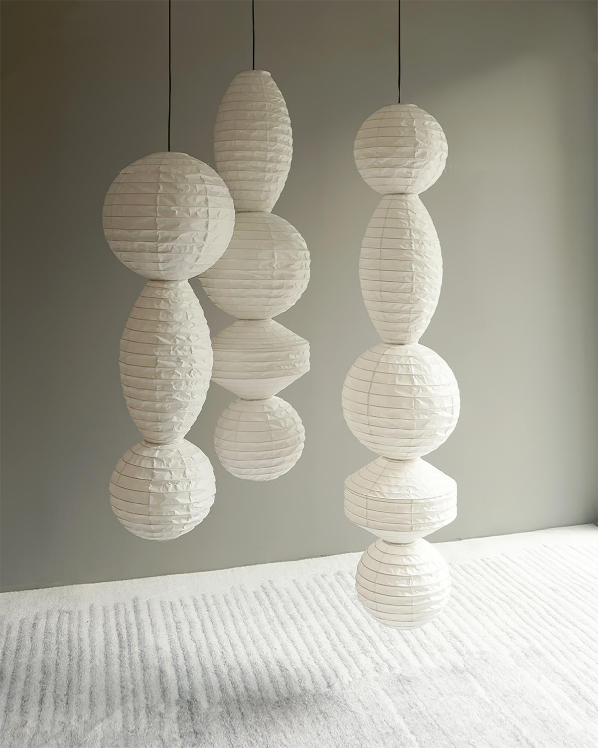 Akari Tayo - Lámpara Colgante Elegante con Pantalla de Papel Washi