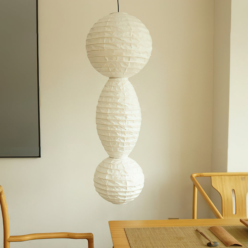 Akari Tayo - Lámpara Colgante Elegante con Pantalla de Papel Washi