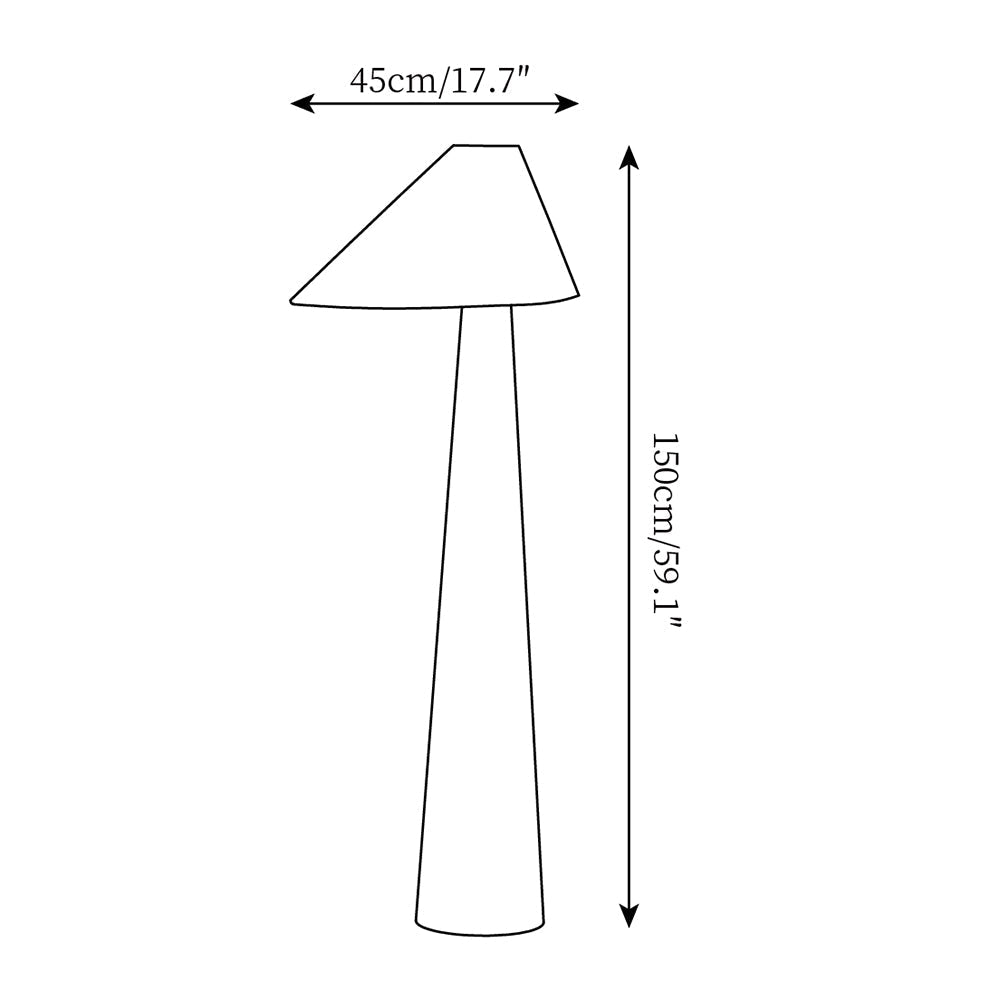 Lámpara de Suelo Moderna Alvin - Elegante Lámpara de Madera de Pie con Pantalla Asimétrica