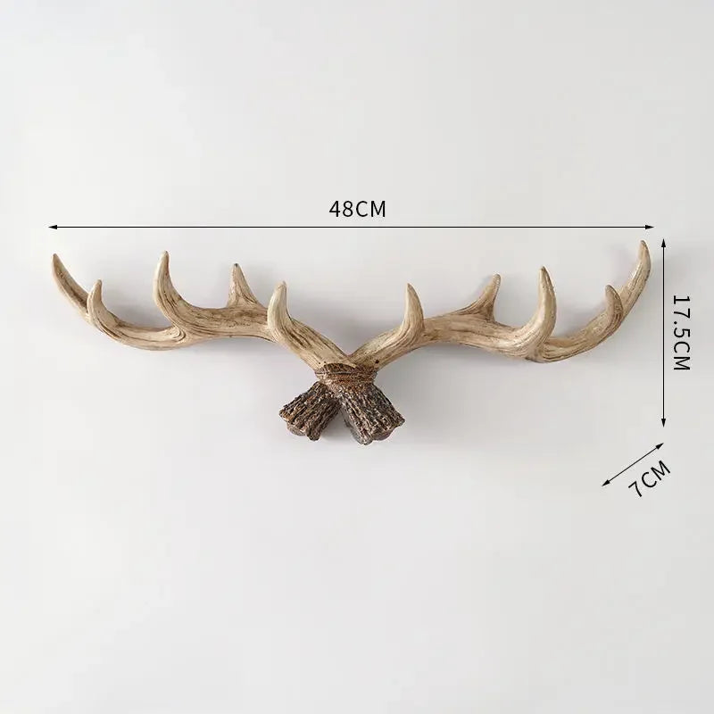 Perchero Decorativo de Pared con Forma de Cuerno y Aspecto Natural para Entrada e Interior