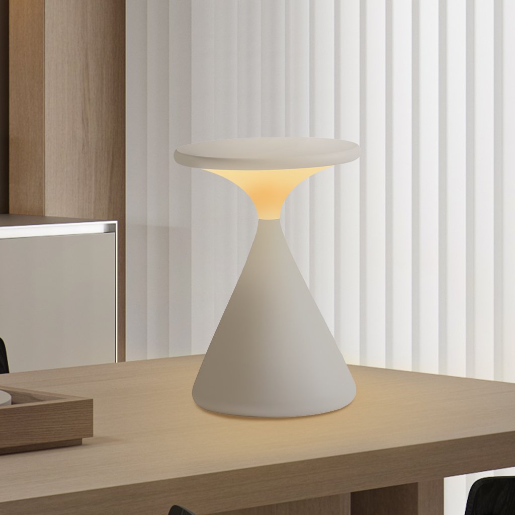 Lámpara de Mesa LED Dimmable Aeron Hourglass – Elegante y Sin Cable