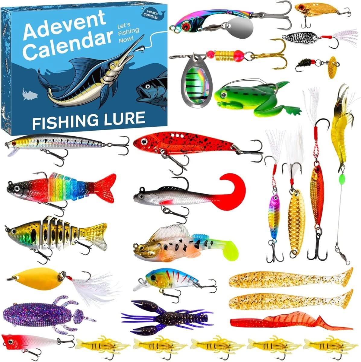 FISHMAS – Calendario de cuenta regresiva de Navidad 2026 para equipos de pesca
