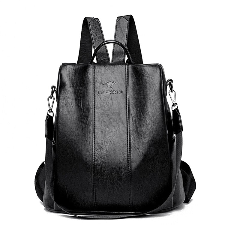 BowLift | Mochila de Cuero a Prueba de Robos para Mujeres en Estilo Vintage