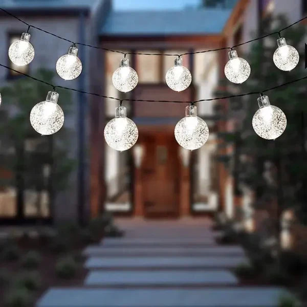 Cadena de luces LED solar a prueba de agua para terraza y balcón