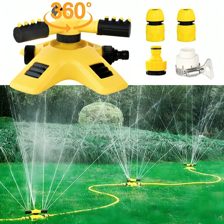 Kalsten | Aspersor Rotativo para Jardín | Cobertura de 360°, Tecnología de Ahorro de Agua y Rocío Ajustable para Irrigación Eficiente del Jardín