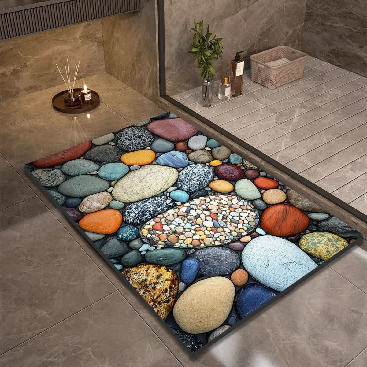 AQUASOFT BATH MAT – Alfombra de baño de sílice para seguridad y confort